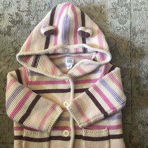 Baby gap stripped hooded sweater